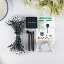 MUXIJIA Solar Fairy Lights Crystal Ball Outdoor Waterproof 6.5 m / 30 LEDs 8 Modes Solar Fairy Lights Outdoor for Garden, Patio, Balcony, Parties (Warm White)