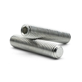 Hippo Hardware M2.5 (2.5mm X 10mm) Flat Point Headless Grub Screws Socket Set Screw A2 Stainless Steel (Pack of 5)