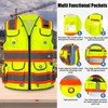 HYCOPROT Reflective Safety Vest High Visibility Heavy Duty Construction Vest