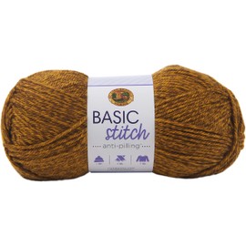 LION BRAND YARN COMPANY Yarn Basic Stitch Heath, Gold Heather