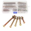 50pcs 1/4-20" Baby Bed Hardware Replacement Kit, Zinc Plated Hex