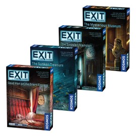 EXIT: The Game 4-Pack Escape Room Bundle | Season 3 | Dead Man on the Orient Express | Sinister Mansion | Sunken Treasure | Mysterious Museum | Family-Friendly, Cooperative Game | 1 to 4 Players