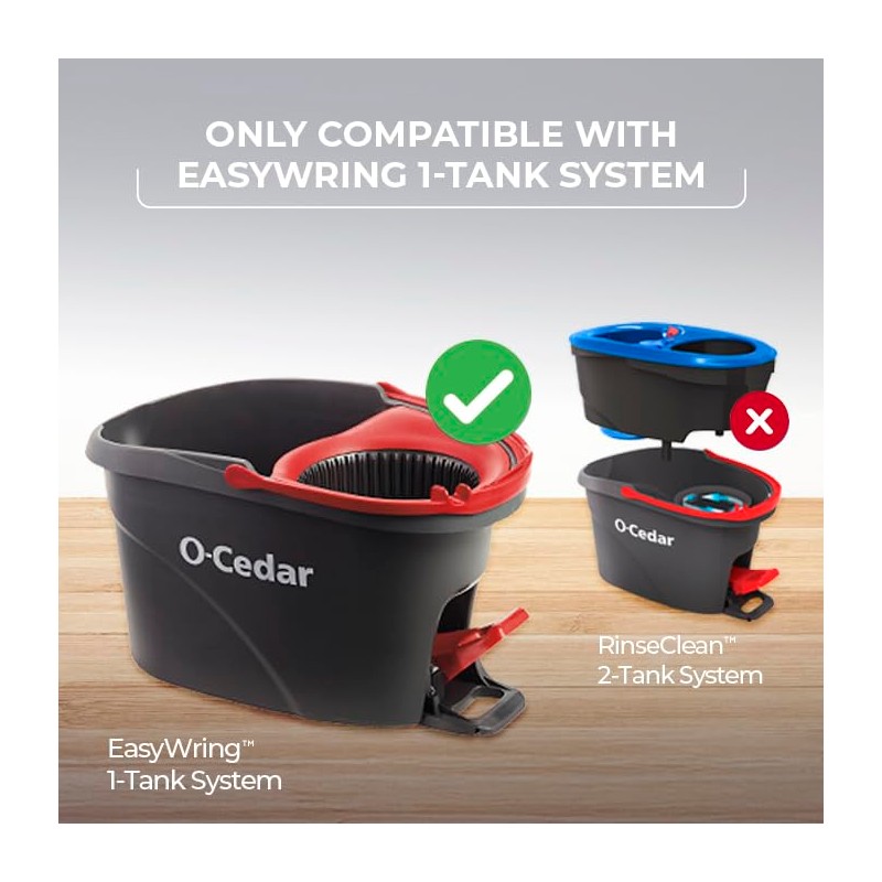 O-Cedar EasyWring Deep Clean Refill (1-Pack) | 40% More Cleaning