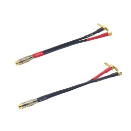 WJSTN RCA Female to Banana Plug Adapter Right Angle 4mm Banana Plug to RCA Cable 6in/2Pack