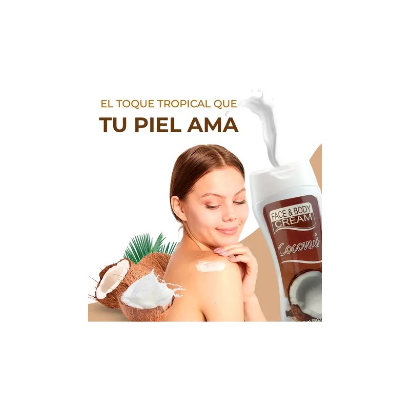Crema De Coco Corporal Hidratante Face&body Bella Piel 400ml