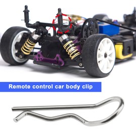 The Lord of the Tools 8 Set RC Body Clips Bent Springy R Pins Body Clip Retainers Body Clips Accessories Compatible with 1/8 1/10 RC Car Model Plastic&Metal