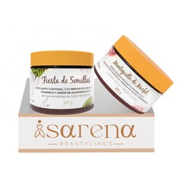 Isarena Beautyline´s Fruto Salvaje 2Pack Exfoliante Corporal Fiesta de Semillas 300g - Humectante Corporal Mantequilla de Marfil 200g Piel reseca - Dry Skin Body Care Radiant Skin