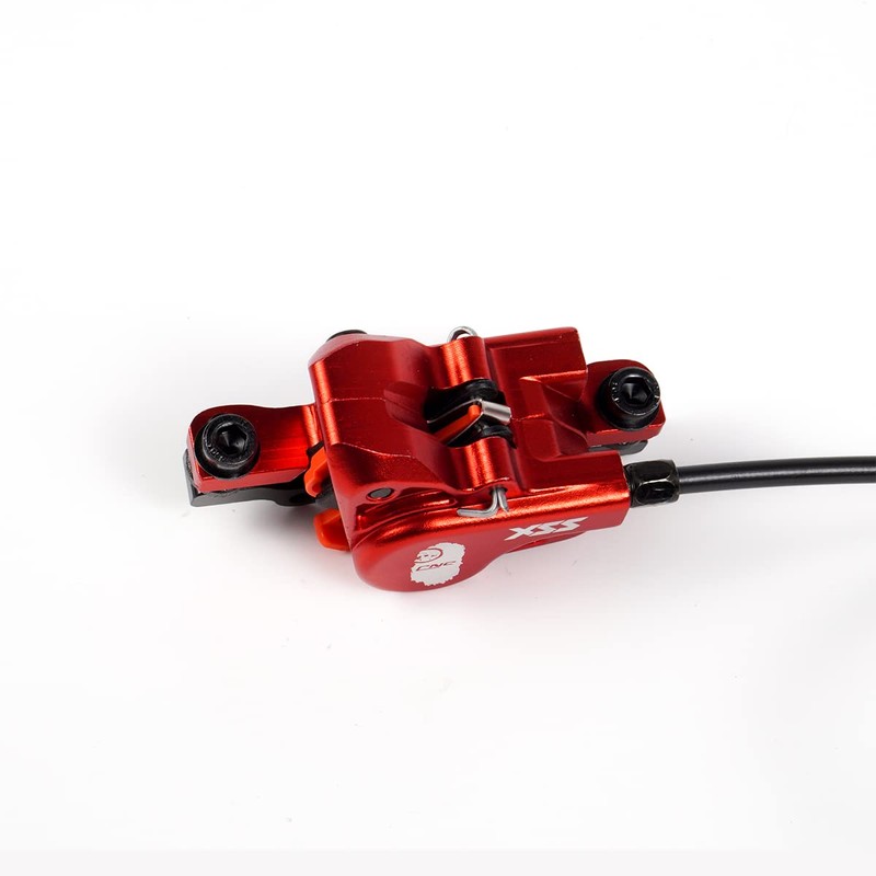 CNC Hydraulic MTB Disc Brake Kit Front Rear Wheel (Black/Red)