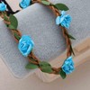 Allereyae Flower Hairband Blue Floral Hairbands Flower Crown Headband Floral