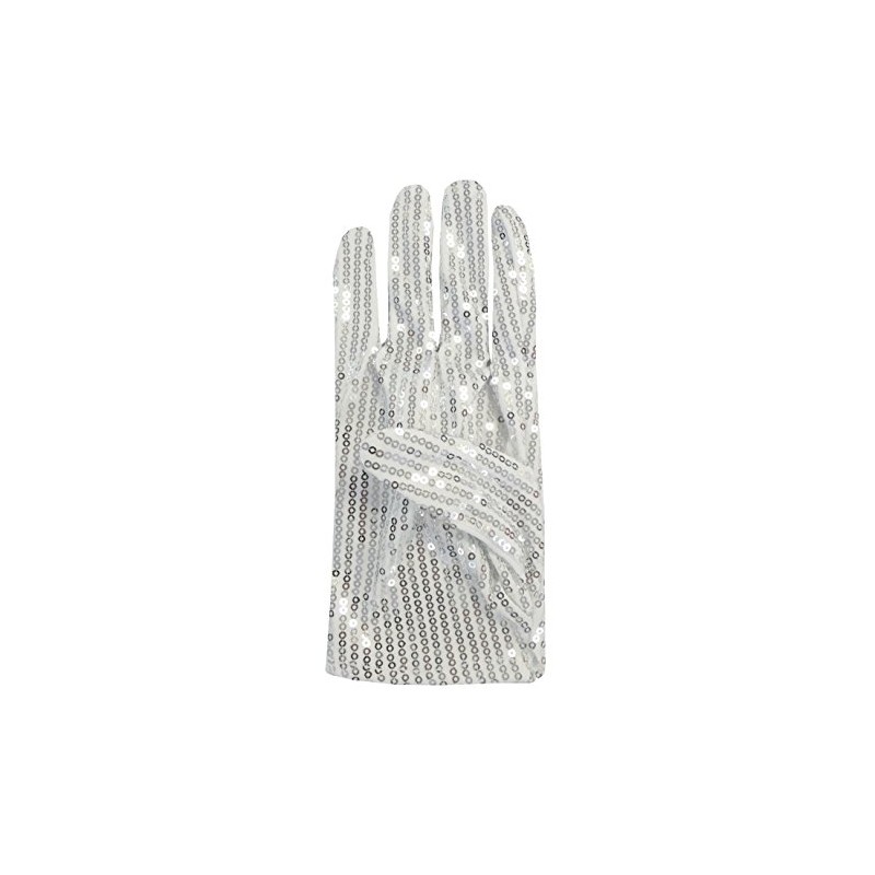 DangerousFX Silver Sparkly Sequinned Fancy Dress Party Women's Glove