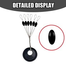 NOPKESV 600 Rubber Fishing Bobber Stoppers - Rubber Stopper Line Stopper Fishing - 6-in-1 Rubber Beads Floats Fishing (Black or Yellow)