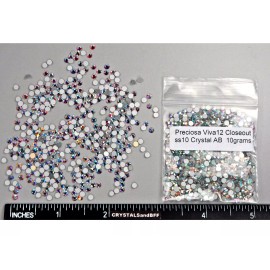 PRECIOSA Crystal AB CLOSEOUT MIX, Preciosa VIVA Genuine Czech Rhinestones ss10 Nail Art