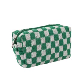 Small Cosmetic Bag Cute Makeup Bag Y2k Accessories Aesthetic Make Up Bag Y2k Purse Cosmetic Bag for Purse (Green)