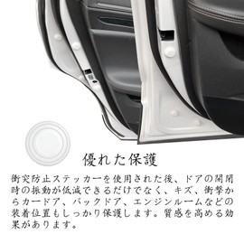 12 Piece Set White Car Door Shock Cushion, Honda N-VAN JJ1/JJ2 Series, Honda Fit, GR Series, GK Series, Honda Freed GB8, GB7, GB6, GB5, 2016-2021, Honda Step Wagon, RF8 Series, RF7 Series, RF6 Series,