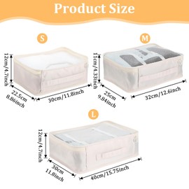 12 Pcs Packing Cubes for Suitcase Travel Luggage Bags Bulk Mesh Organizer Set for Hiking Camping Backpacking Clothes Accessories(Light Khaki, S, M, L Size)