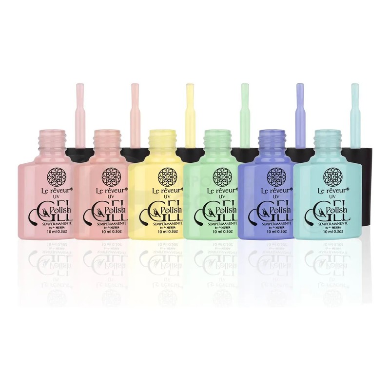 Gama De Gel Semipermanente Mussa 6 Esmaltes Para Uñas Uv