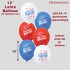 Patriotic Welcome Home Latex Balloons (12 pcs)! 12” Red, White,