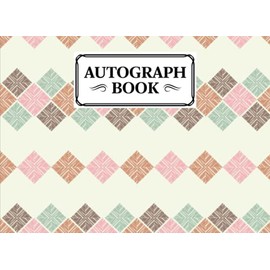 Autograph Book: Rectangles Cover | Autograph Book for Adults & Kids, 150 Blank Pages, Starlight Design, Keepsake, Size 8.25" x 6" By Margit Popp