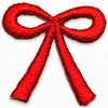 HHO Patch Set 3 Pieces. Mini Red Bow Patches Bow