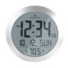 Marathon 10-Inch Round Digital Wall Clock, Stainless Steel - Large,