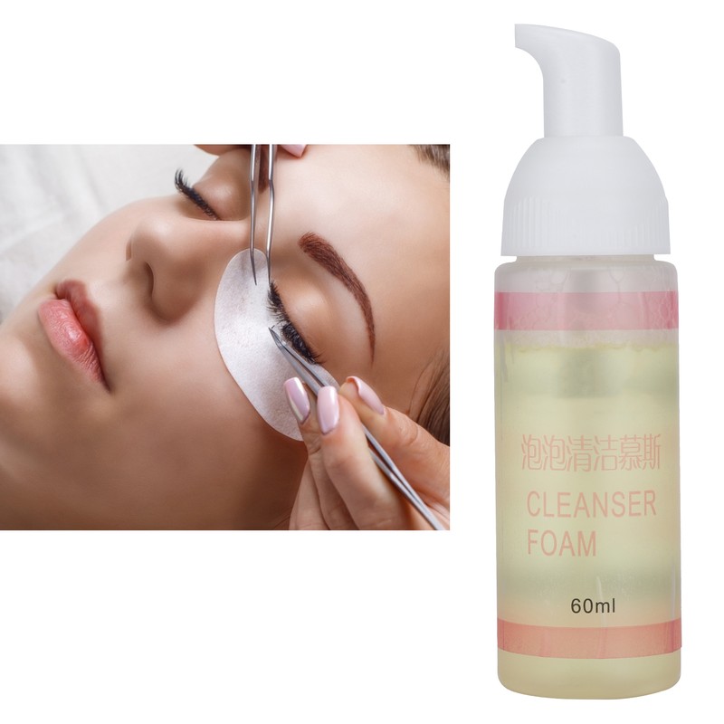 60ml Eyelash Extension Foam Cleaner Professional Mild Deep Cleaning Makeup