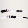 Press on Toenails with Line Designs, Artificial Black White Fake
