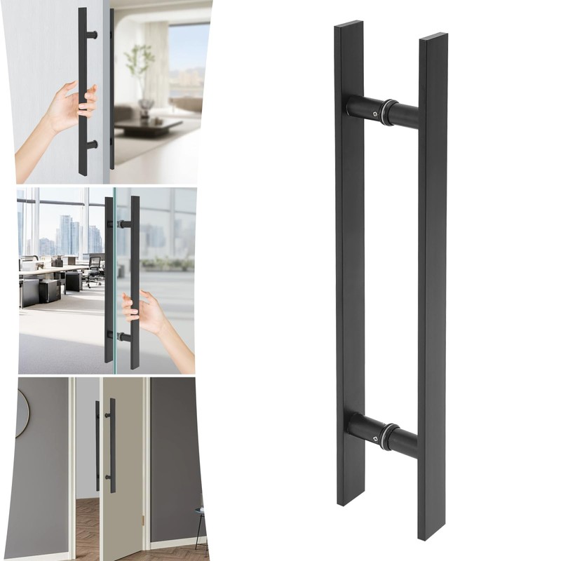 DYRABREST 23" Double Sided Push Pull Door Handle H Shape