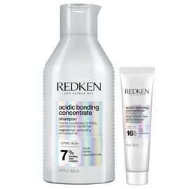 REDKEN- Shampoo Acidic Bonding Concentrate de Redken 300ml + Mascarilla travel size| Shampoo y mascarilla de reparación máxima | Repara 1 año de daño 