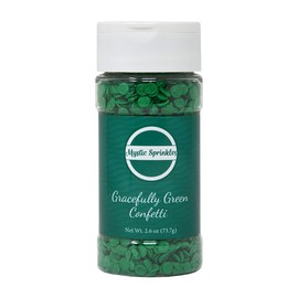 Mystic Sprinkles Solid Colored Confetti 2.6oz Bottle (Gracefully Green)