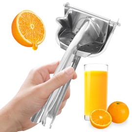 Lunaanda Lemon Squeezer, Citrus Juicer, Stainless Steel Juicer, Manual Hand Press, Lime Squeezer, Orange Squeezer, Robust Fruit Juicer for Lemons, Oranges, Limes, Pomegranates, Lemon Squeezer