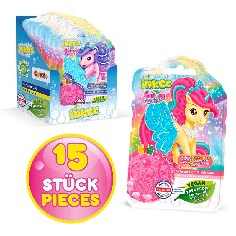 INKEE - Bubble Bath Liquid Galupy Unicorn Bath Additive for