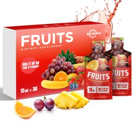 ReviNutra Super Fruit Liquid Juice - 30 Pouches Superfoods Fruits Supplement for Women, Men and Kids - Support Energy, Immunity, Digestion & Metabolism - Vegan, 30 Day Supply
