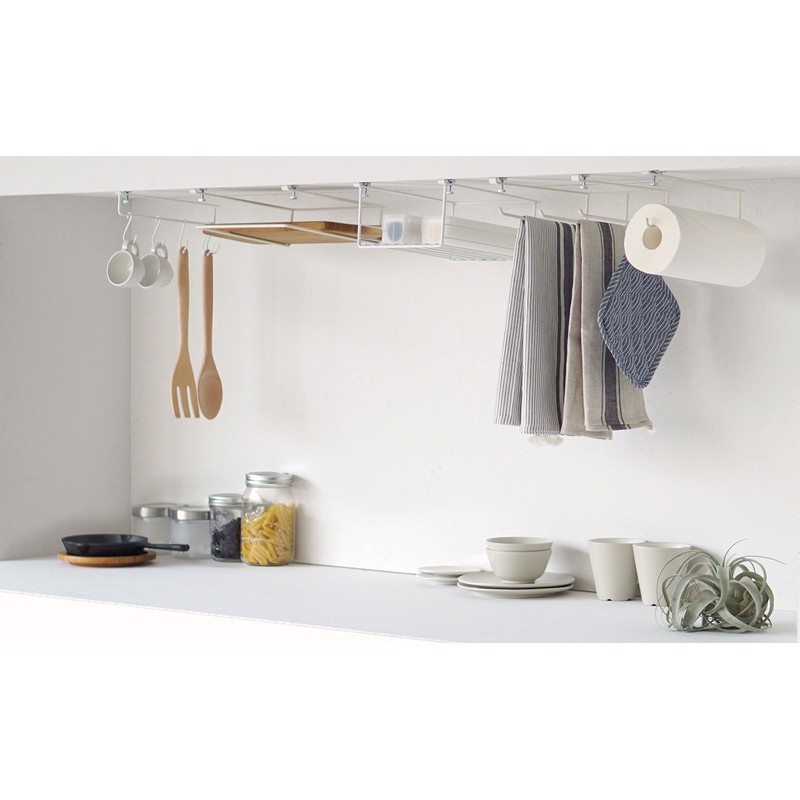 HEIAN SHINDO SPLUCE Hanging Shelf, Rack, White, Load Capacity: 2.2