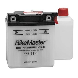 BikeMaster Conventional Battery 6N6-3B-1 for Yamaha XT500 1976-1981