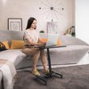 SHW Mobile Height Adjustable Laptop Rolling Cart with Height Adjustment