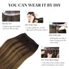 DOORES Weaving Weft Hair Extensions, Real Hair, 40 cm (16