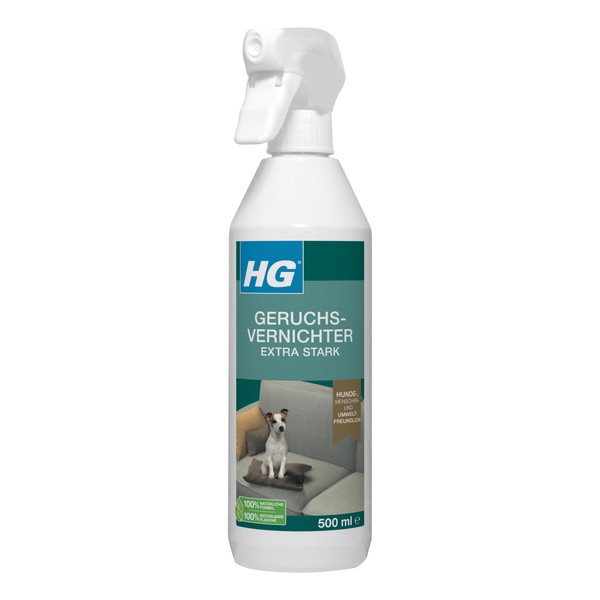 HG Geruchsvernichter extra stark für Hunde, beseitigt Gerüche von Hundeurin,