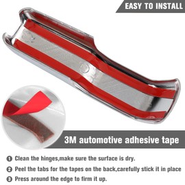 Voodonala Hood Hinge Cover Trim Exterior Accessories Decoration for 2018-2024+ Jeep Wrangler JL JLU Sports Sahara Freedom Rubicon Unlimited Gladiator JT 2-Door & 4-Door 2PCS Bright Silver(Update)…