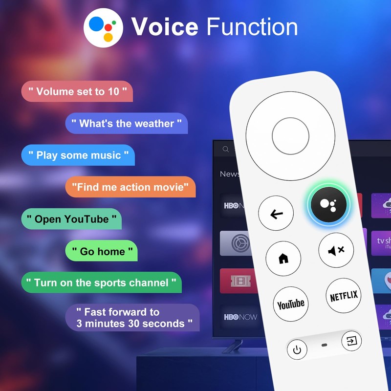 Voice Remote for Google Chromecast TV, G9N9N Replacement Remote Control