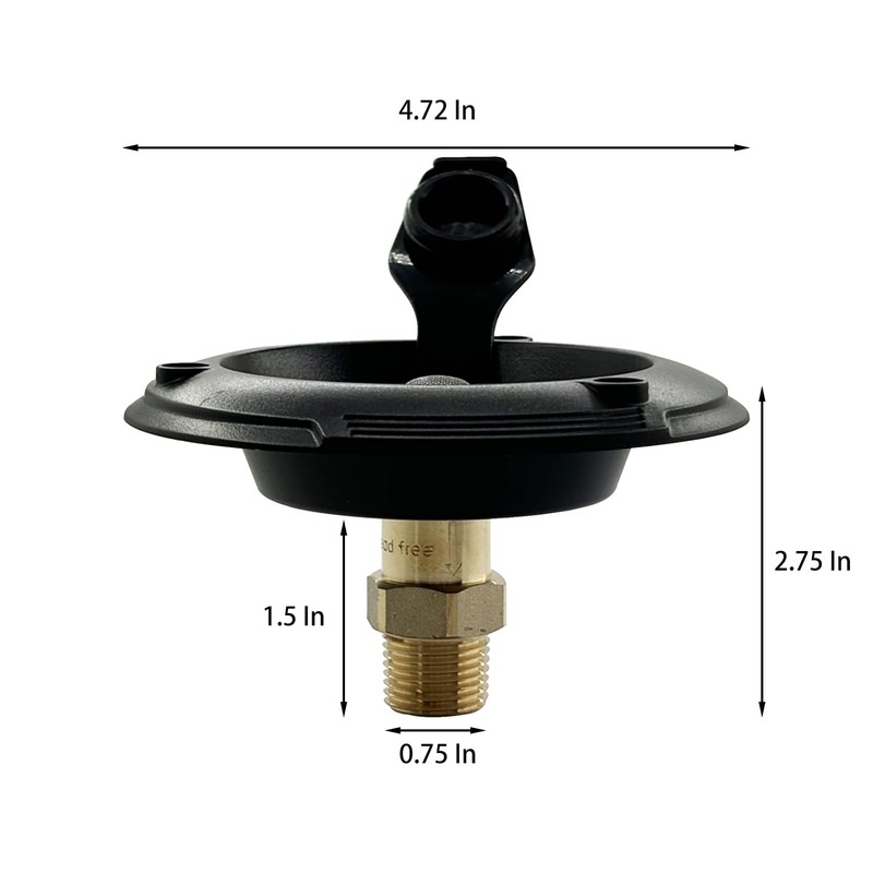 Lirinsegie RV City Water Inlet with Check Valve 3/4'' NH