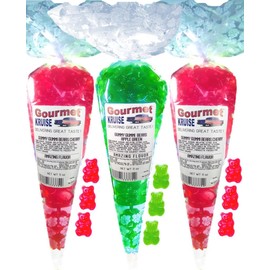Red Gummy Bears (2) Wild Cherry (1) Green Apple Gummi (NET WT 33 OZ) Gourmet Kruise Signature Gift Bags