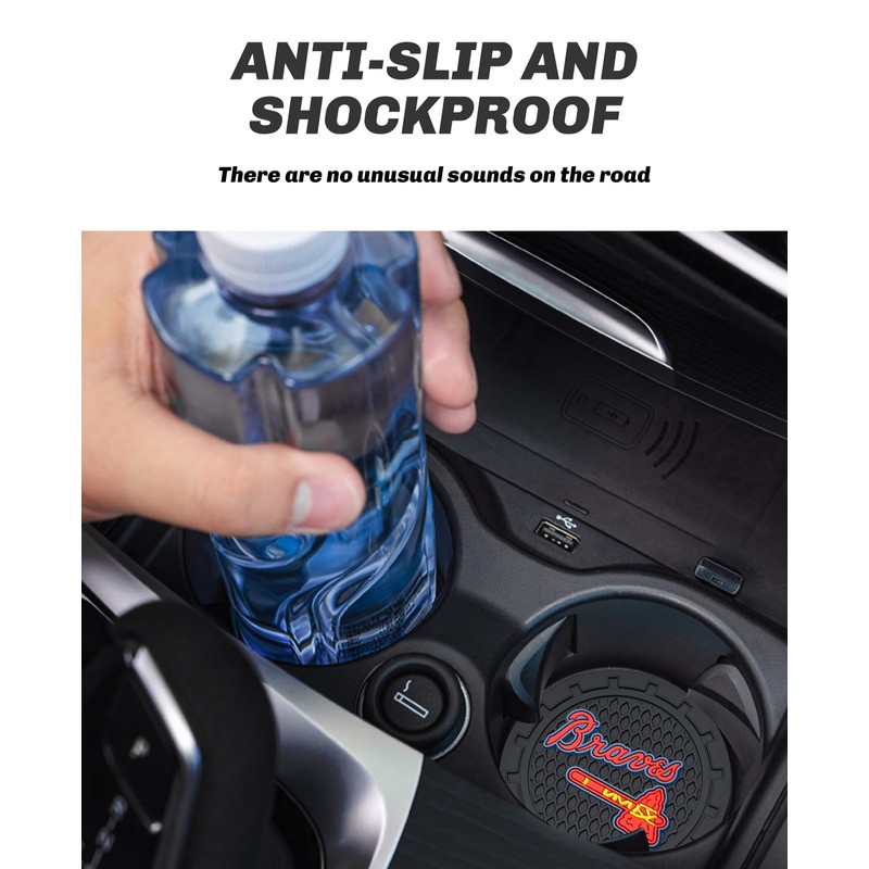 2PCS Car Cup Holder Coaster,Auto Cup Holder Insert Coaster for