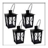Kieskönig CA156900003_AZ004 Metal Mini Lantern, Black Garden Lantern, Hanging Lantern,