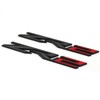 Mnneryss 3PCS Matte Black Red Fender Rear ZR2 Emblem Badge