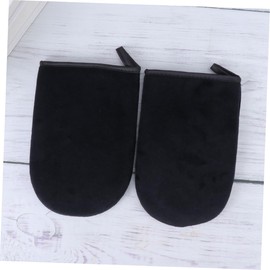 Guante Bronceador sin Sol 2 Piezas Negro de Esponja Aplicador de Autobronceador, Acabado Uniforme y Uso Sencillo, Formato Doble para Crema