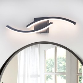 HLILCEH 23.62 inch Vanity Light for Bathroom Lighting Fixtures Over Mirror Black Dimmable 5CCT Vanity Lighting Fixture Modern Bathroom Vanity Light 23 Inch Modern Wall lamp