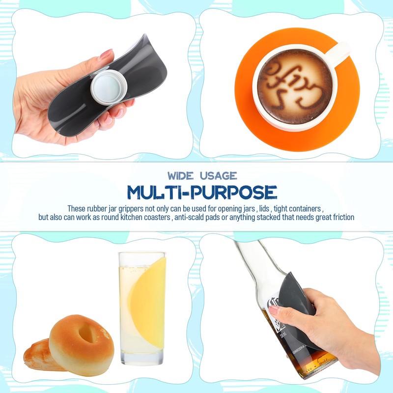 Chuangdi 8 Pcs Jar Opener Rubber Jar Gripper Pads 5''