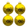 BVB Dortmund Christmas Tree Baubles Pack of 4 (One Size,
