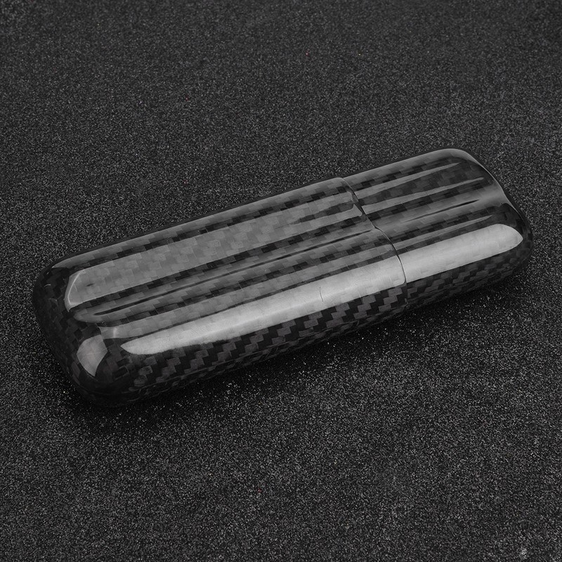 Carbon Fiber Cigar Holders Case Humidors 2 Tube Cigar Storage