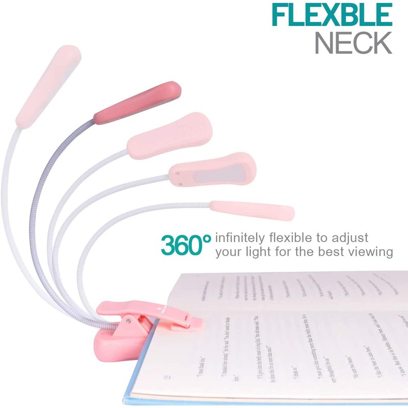 Vekkia 3000K Warm LED Rechargeable Book Light, Book Lights for
